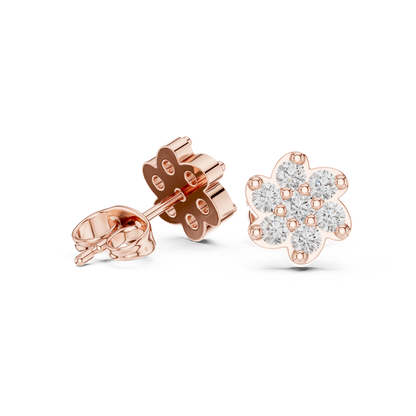 Blossom Petal Cluster Diamond Studs