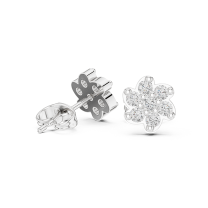 Blossom Petal Cluster Diamond Studs