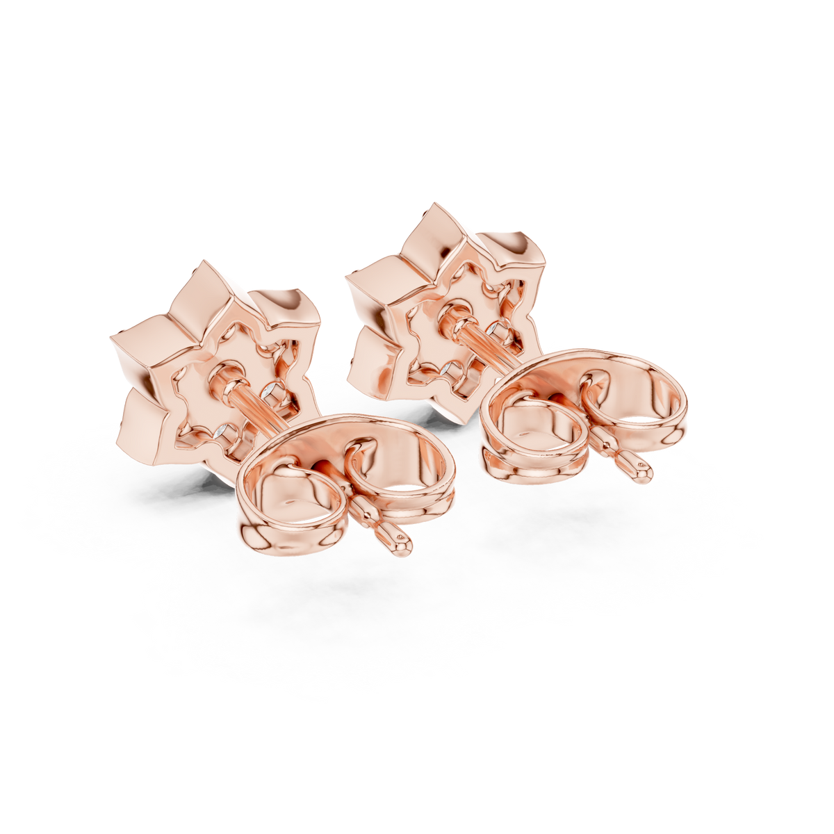 Floral Starburst Cluster Diamond Studs