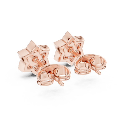 Floral Starburst Cluster Diamond Studs