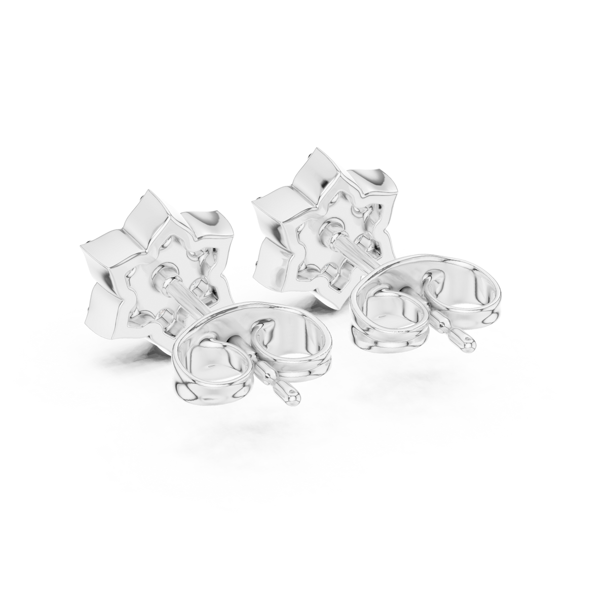 Floral Starburst Cluster Diamond Studs