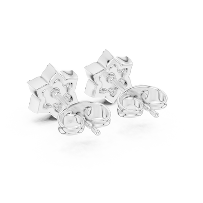 Floral Starburst Cluster Diamond Studs