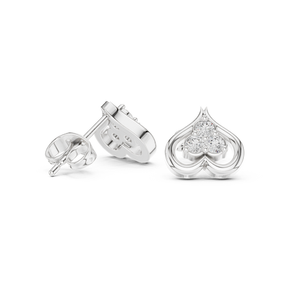 Trinity Heartleaf Cluster Diamond Studs
