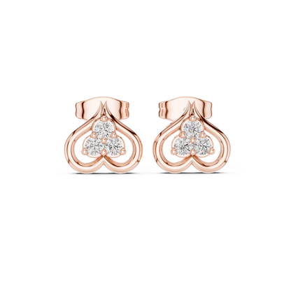 Trinity Heartleaf Cluster Diamond Studs