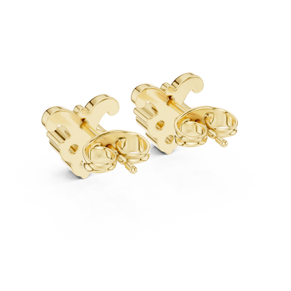 Bow Petal Trinity Diamond Studs