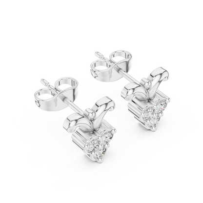 Bow Petal Trinity Diamond Studs