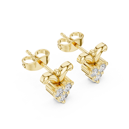 Bow Petal Trinity Diamond Studs