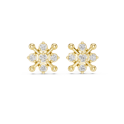 Compass Bloom Cluster Diamond Studs