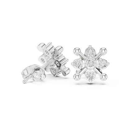 Compass Bloom Cluster Diamond Studs