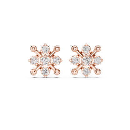 Compass Bloom Cluster Diamond Studs