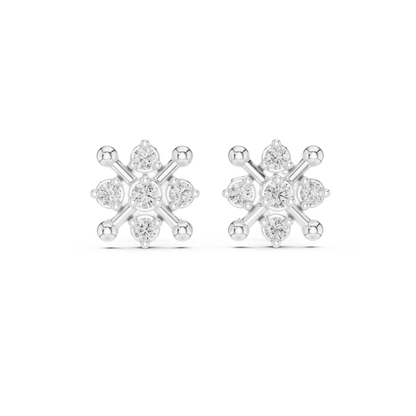 Compass Bloom Cluster Diamond Studs