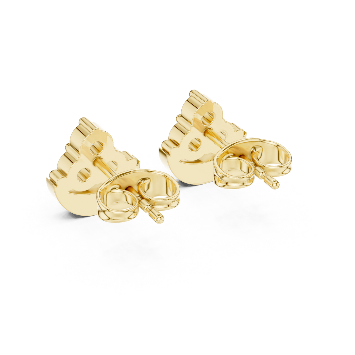 Crescent Crown Trinity Diamond Studs