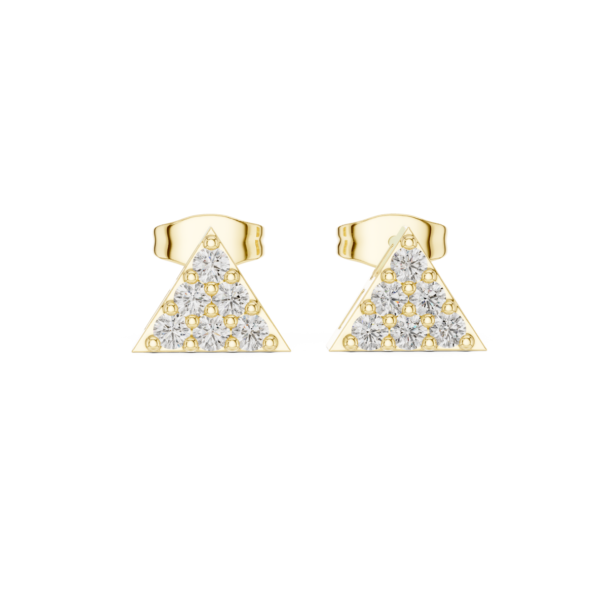 Triangular Mosaic Cluster Diamond Studs