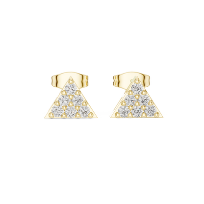 Triangular Mosaic Cluster Diamond Studs