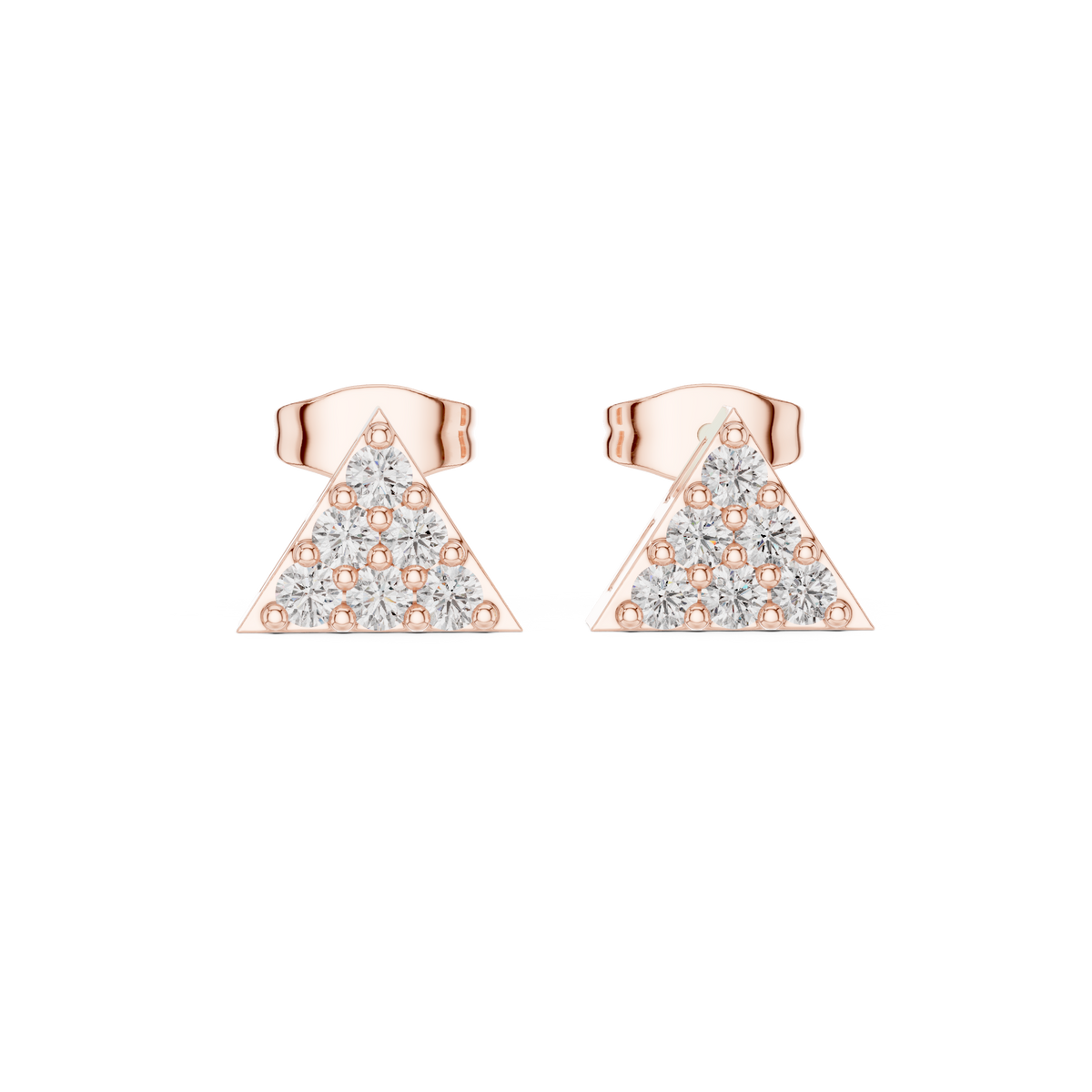 Triangular Mosaic Cluster Diamond Studs