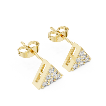 Triangular Mosaic Cluster Diamond Studs