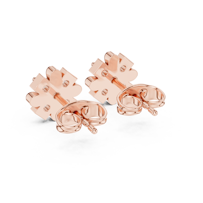 Sculpted Petal Starburst Diamond Studs