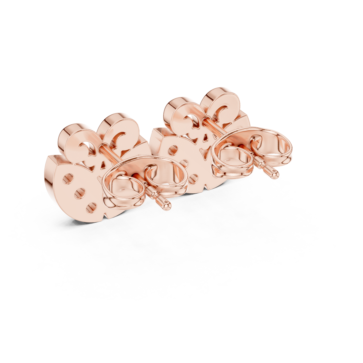 Filigree Heart Crest Diamond Studs