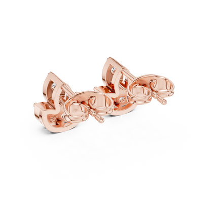 Lotus Crest Five Stone Diamond Studs