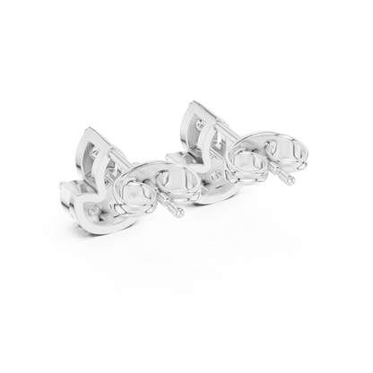 Lotus Crest Five Stone Diamond Studs