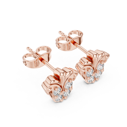 Acanthus Crest Quartet Diamond Studs