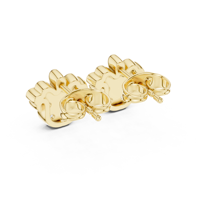 Acanthus Crest Quartet Diamond Studs