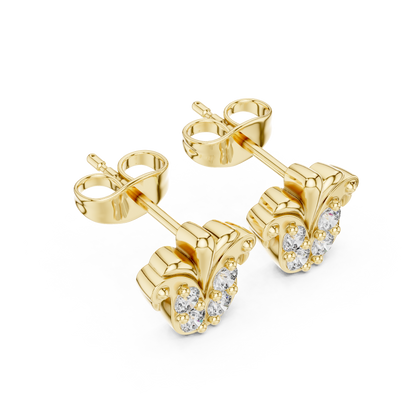 Acanthus Crest Quartet Diamond Studs