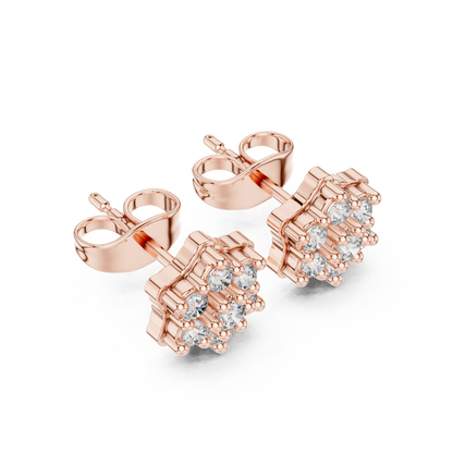 Regal Petal Mosaic Diamond Studs