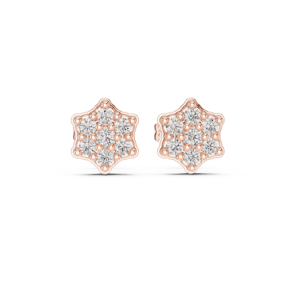 Regal Petal Mosaic Diamond Studs
