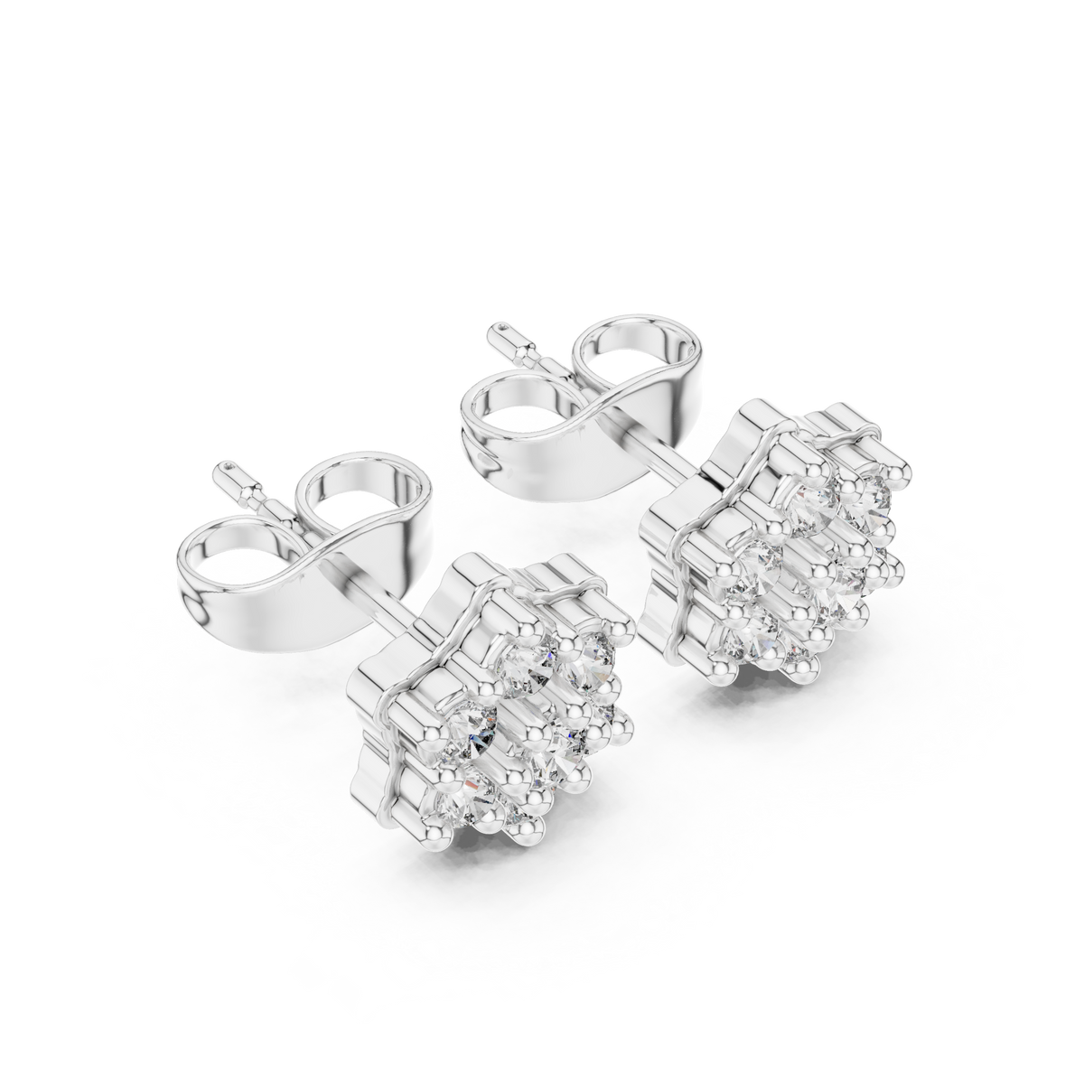 Regal Petal Mosaic Diamond Studs