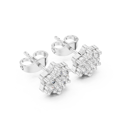 Regal Petal Mosaic Diamond Studs