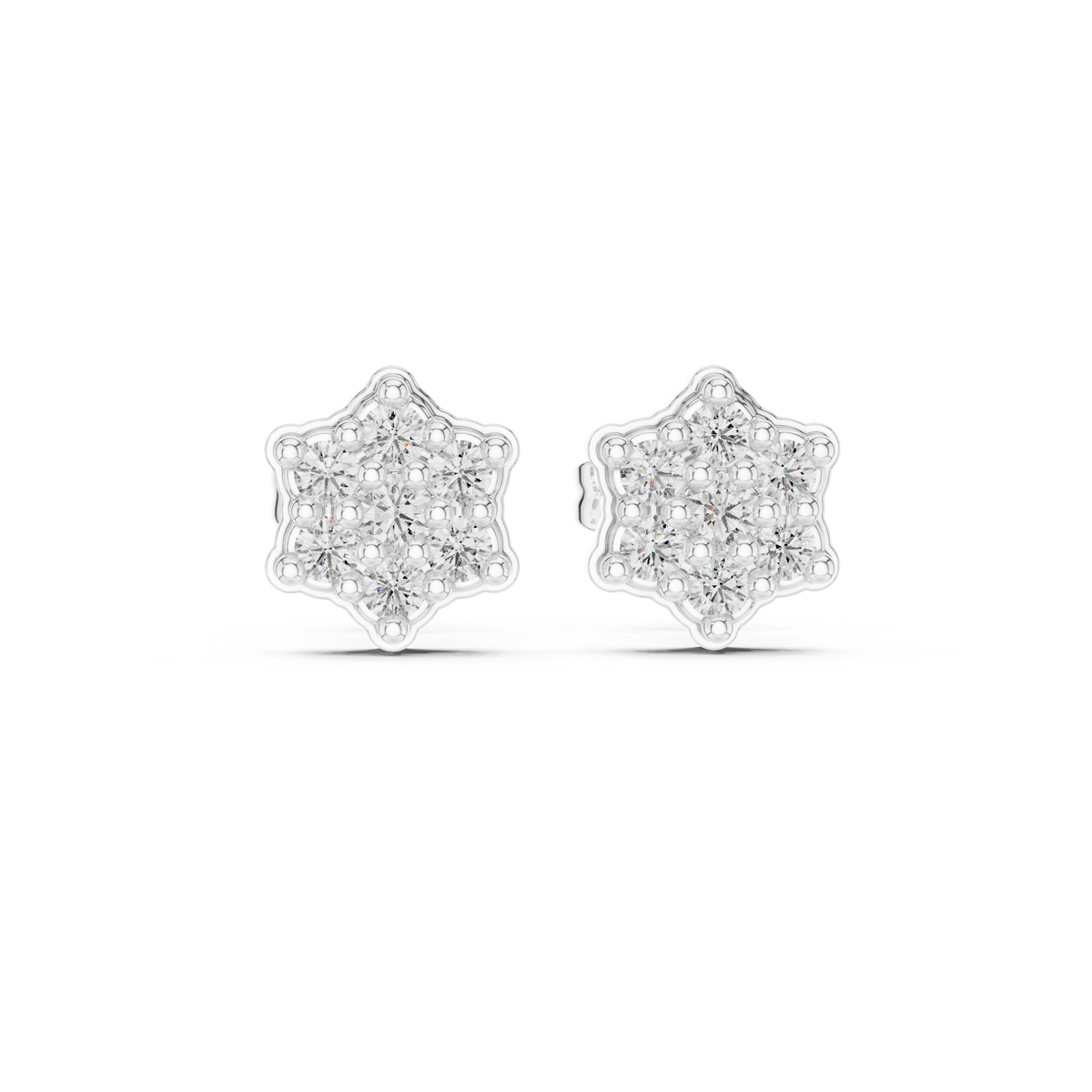 Regal Petal Mosaic Diamond Studs