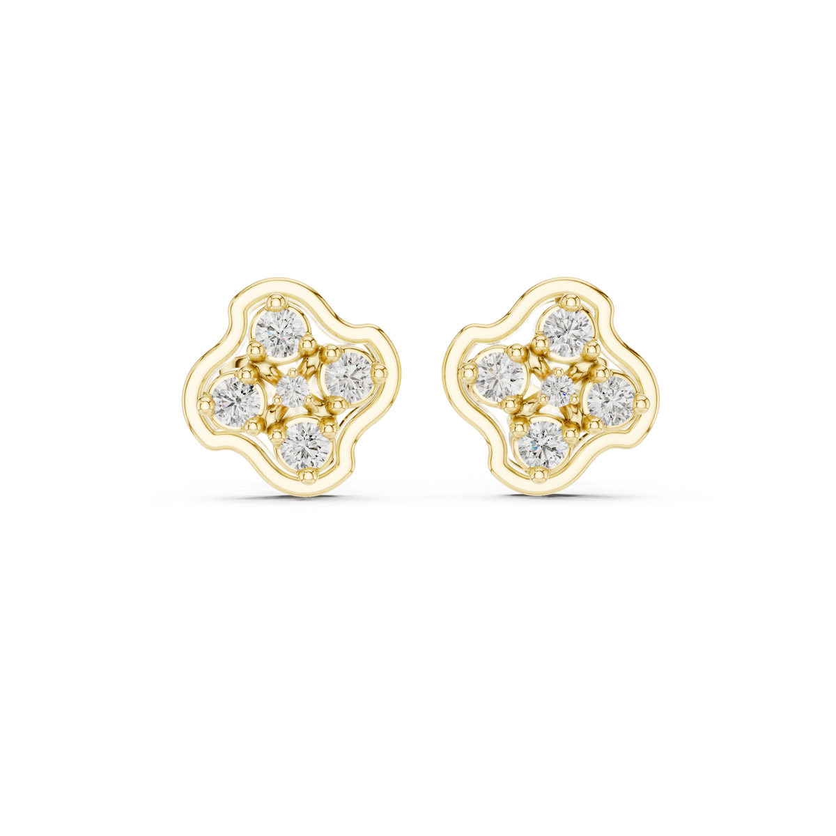 Petal Crown Quintet Diamond Studs