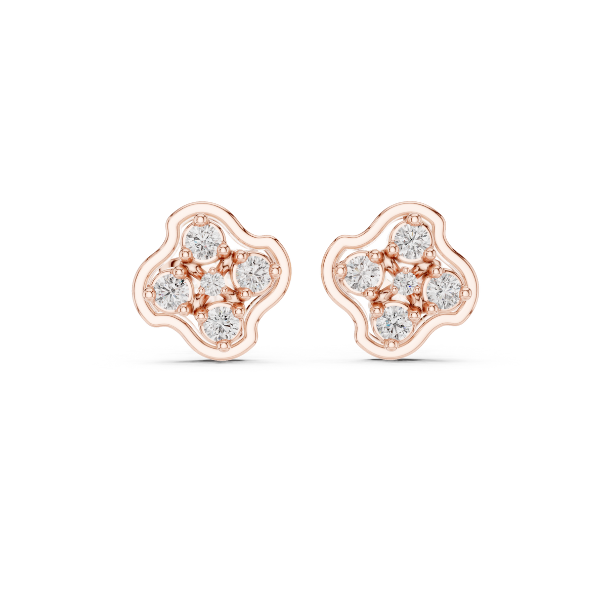 Petal Crown Quintet Diamond Studs