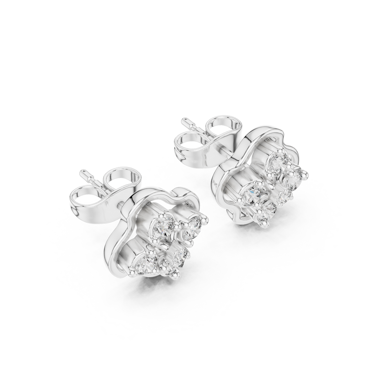 Petal Crown Quintet Diamond Studs