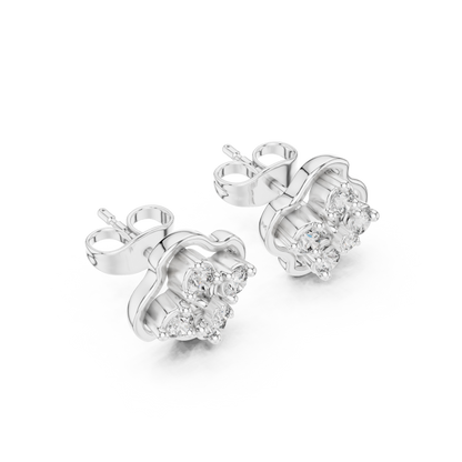 Petal Crown Quintet Diamond Studs