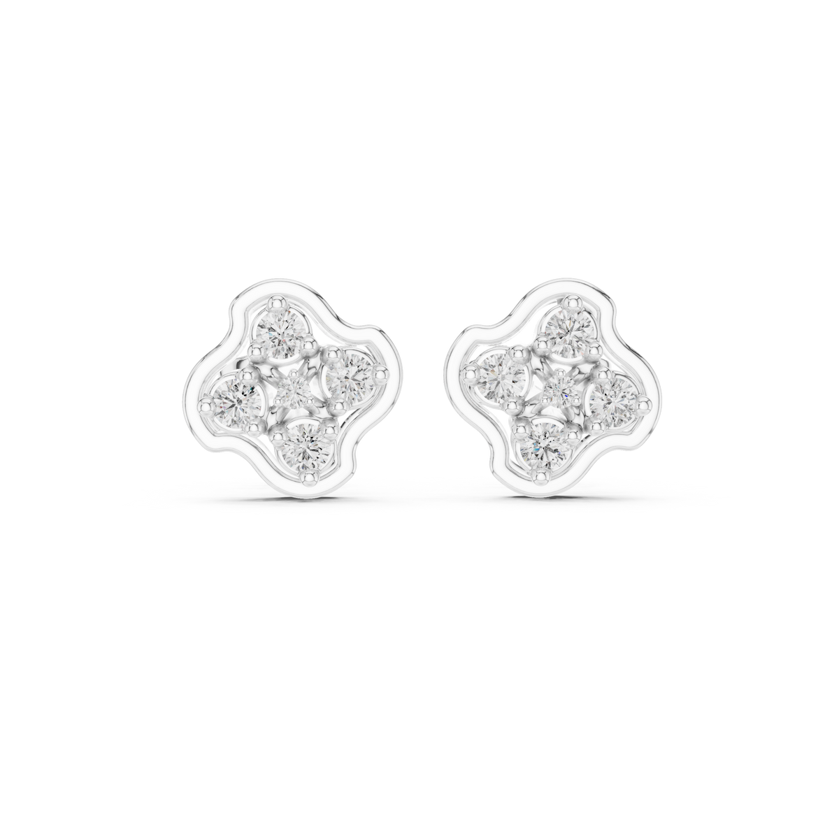 Petal Crown Quintet Diamond Studs