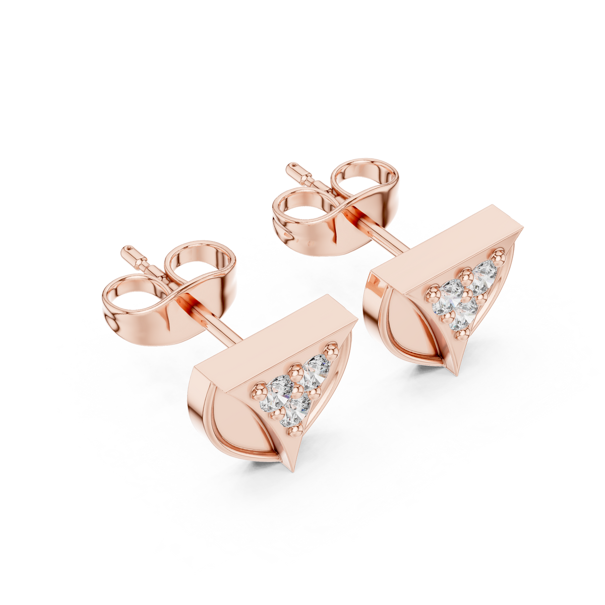 Prism Triad Frame Diamond Studs
