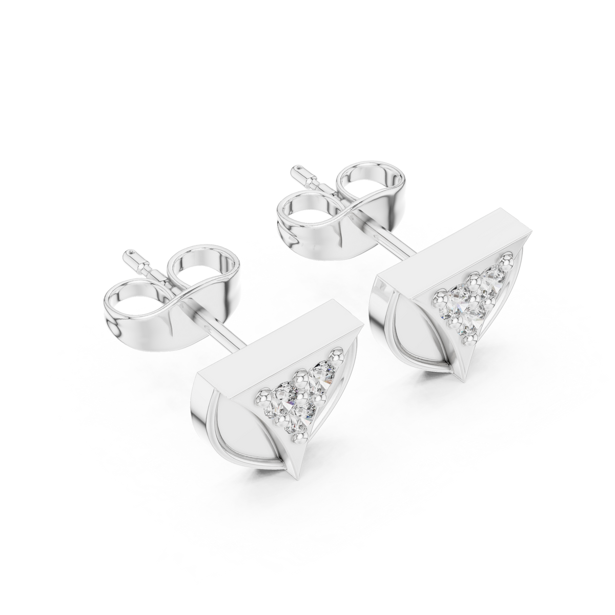 Prism Triad Frame Diamond Studs