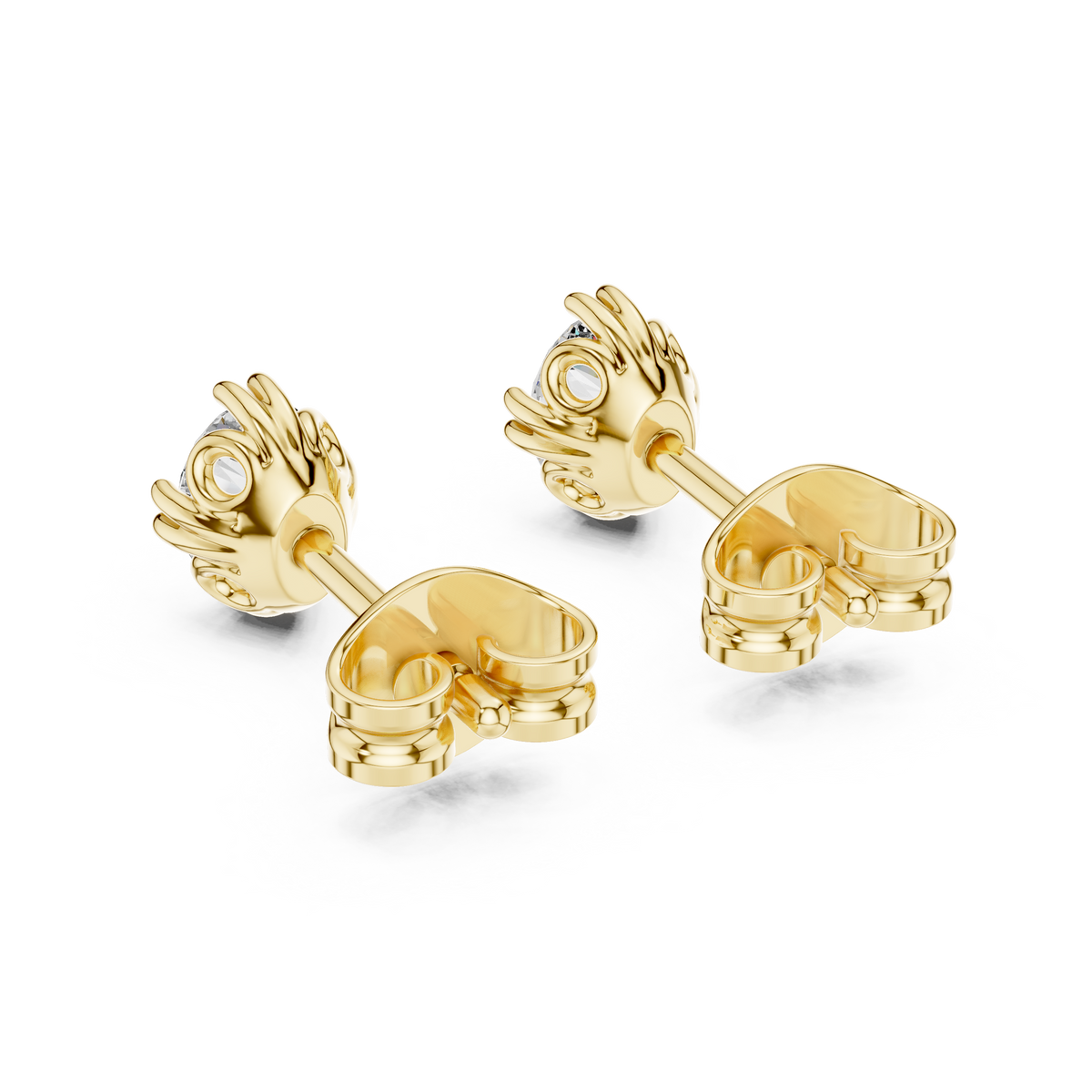 Elviera Oval Diamond Petal Studs