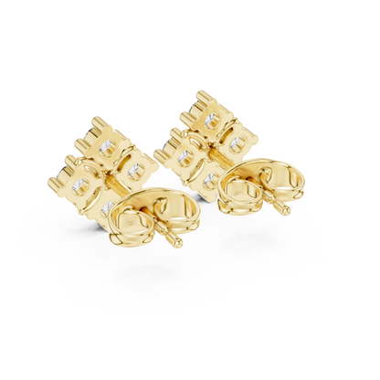 Radiant Clover Cluster Diamond Studs