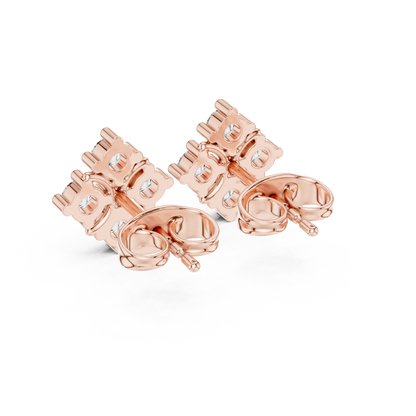 Radiant Clover Cluster Diamond Studs