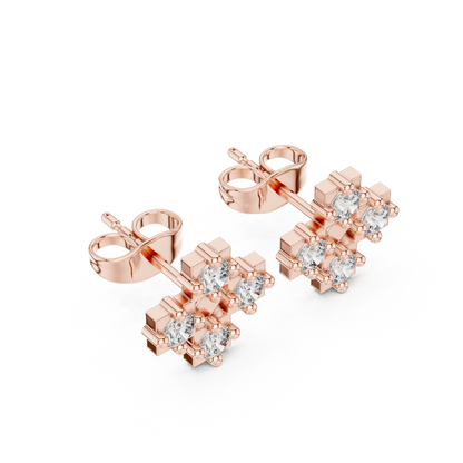 Regal Quadra Cross Diamond Studs