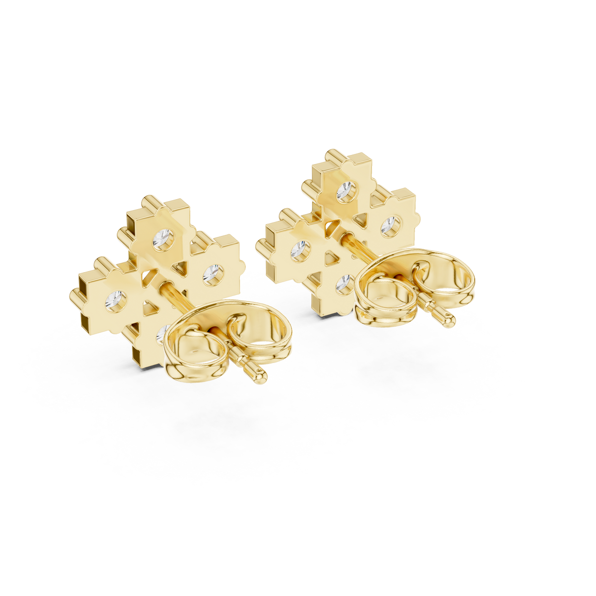 Regal Quadra Cross Diamond Studs