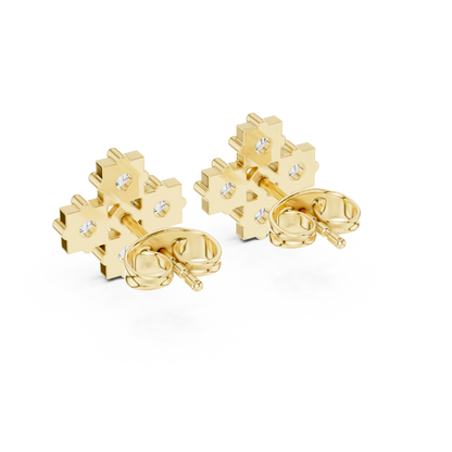 Regal Quadra Cross Diamond Studs