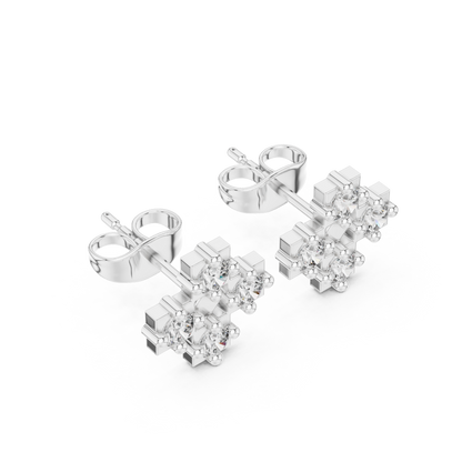 Regal Quadra Cross Diamond Studs