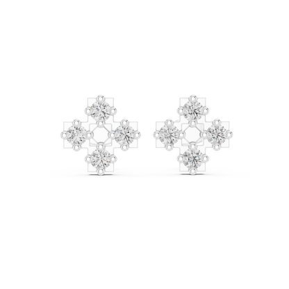 Regal Quadra Cross Diamond Studs