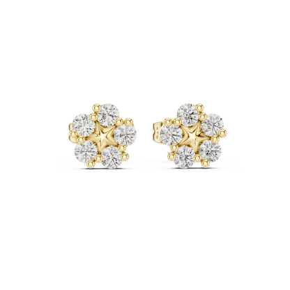 Celestial Five Point Diamond Studs