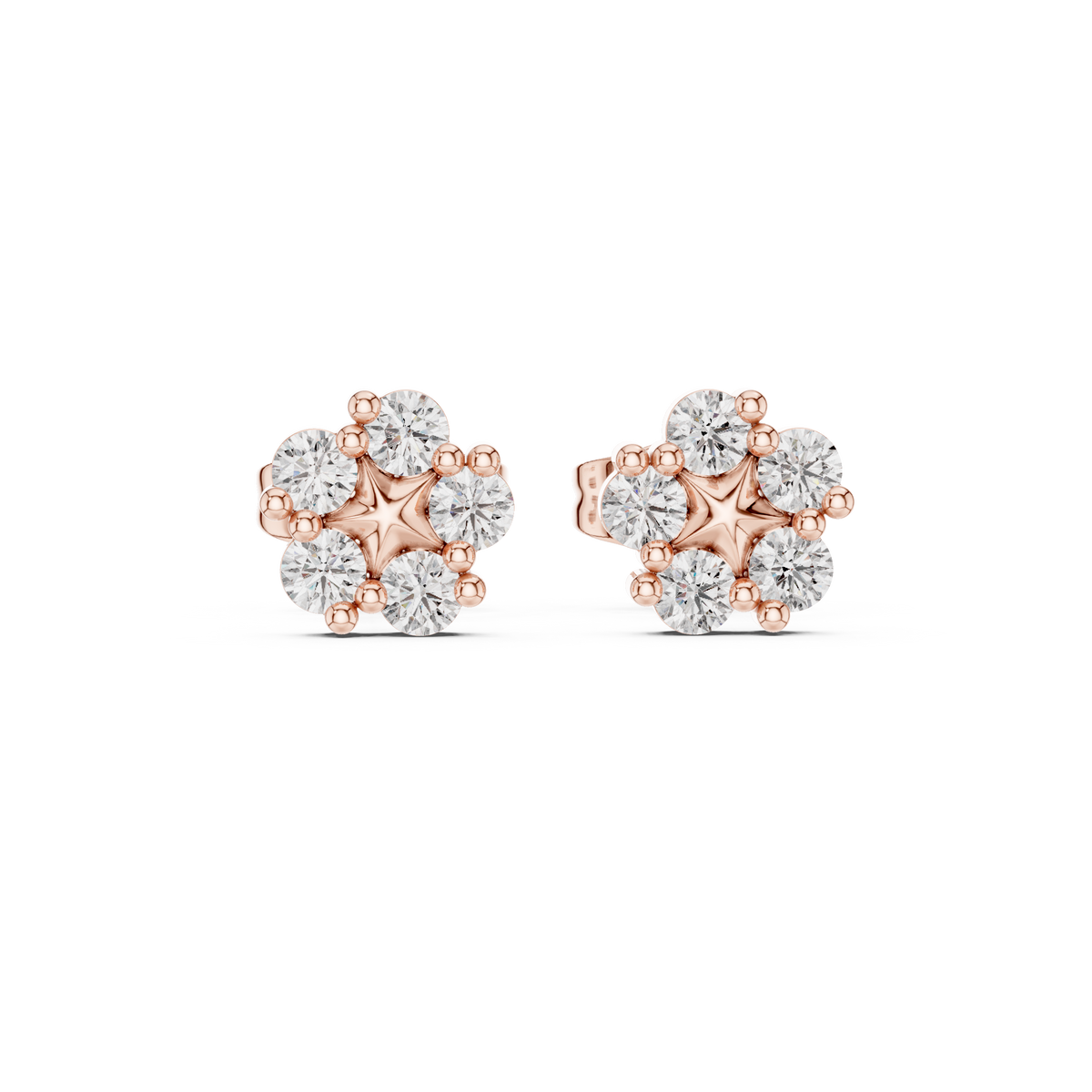Celestial Five Point Diamond Studs