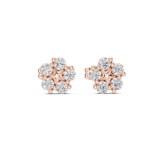 Celestial Five Point Diamond Studs